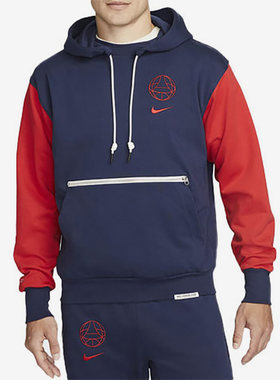 Nike/耐克正品男士拼色Logo图案印花长袖连帽卫衣DV4934-410