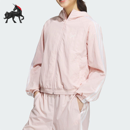 Adidas/阿迪达斯正品2025春季新款女士经典时尚连帽外套JY7592
