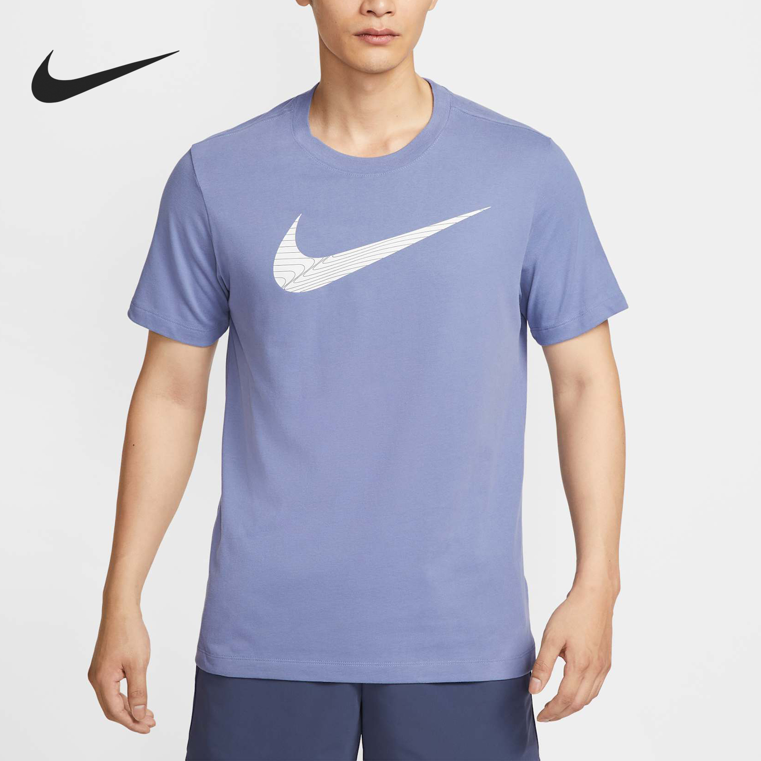 Nike/耐克正品夏季男士圆领简约针织透气短袖T恤FJ2465-499