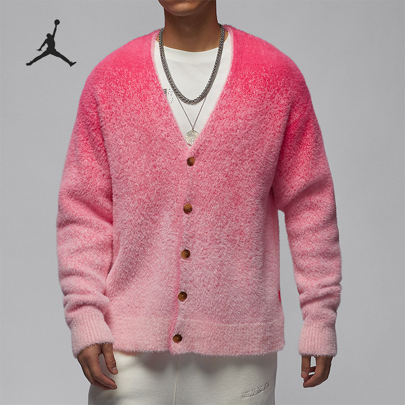 Nike/耐克正品JORDAN男士针织线衣渐变开衫外套FV7427-629