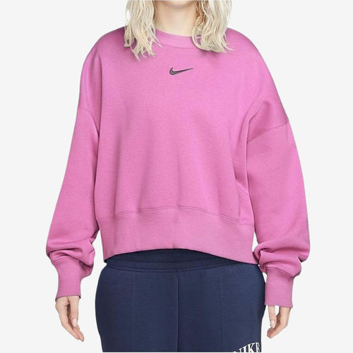 Nike耐克正品Phoenix Fleece女子宽松圆领长袖微弹卫衣DQ5762-675