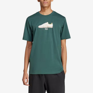 运动宽松经典 Adidas 阿迪达斯正品 三叶草男士 IX6717 圆领印花短袖