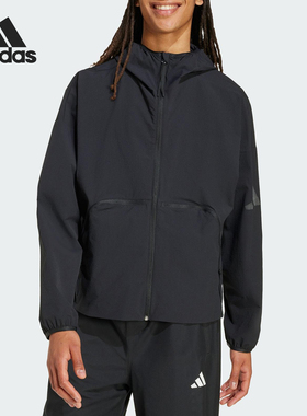 Adidas/阿迪达斯正品MYSHELTER男士梭织连帽运动外套JM3936