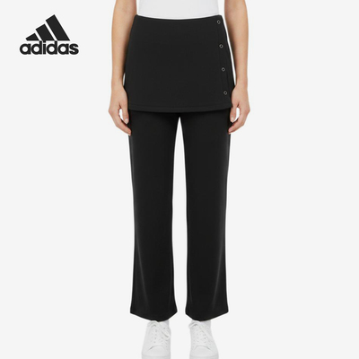 Adidas/阿迪达斯官方正品中腰纯色女休闲舒适轻便休闲裤KU3117