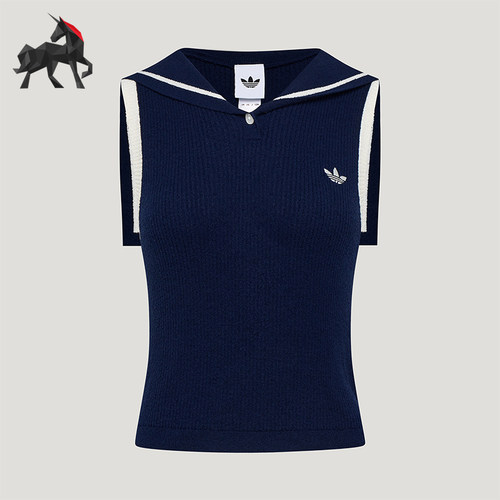 Adidas/阿迪达斯正品女士运动休闲舒适透气无袖POLO衫KX0744