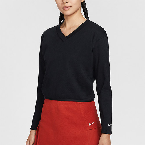 Nike/耐克正品春秋款女士耐穿V领高尔夫长袖T恤上衣IH1946-010