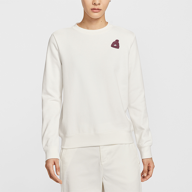 Nike/耐克正品Sportswear女士针织圆领套头休闲卫衣IO7829-133
