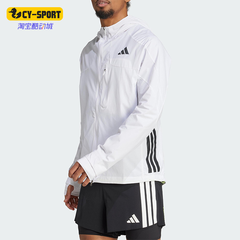 Adidas/阿迪达斯正品2025男士连帽训练跑步休闲运动外套JF3471
