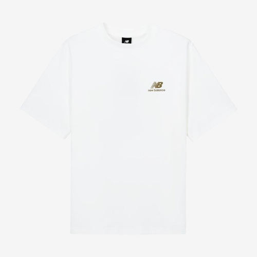 New Balance新百伦正品男宽松圆领印花透气短袖T恤AMT33354-WT