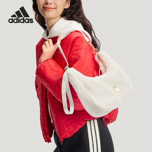 阿迪达斯女士收纳便携运动挎包