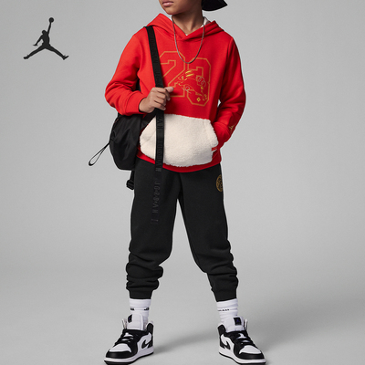 Nike/耐克正品新款小童时尚连帽长袖长裤运动套装FJ9633-010