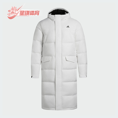 Adidas/阿迪达斯正品冬季新款男女连帽保暖长款羽绒服外套KF6749