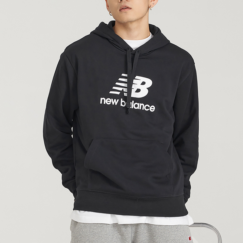 New Balance/NB正品2025新款男子经典复古连帽卫衣AMT31537-BK