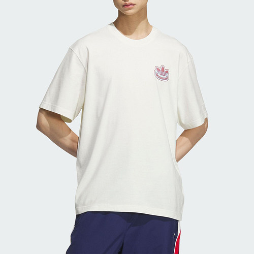 Adidas/阿迪达斯三叶草男女宽松时尚透气经典印花短袖T恤KC3108