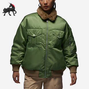 Nike/耐克JORDAN女士时尚翻毛领保暖运动经典棉服FB5089-340