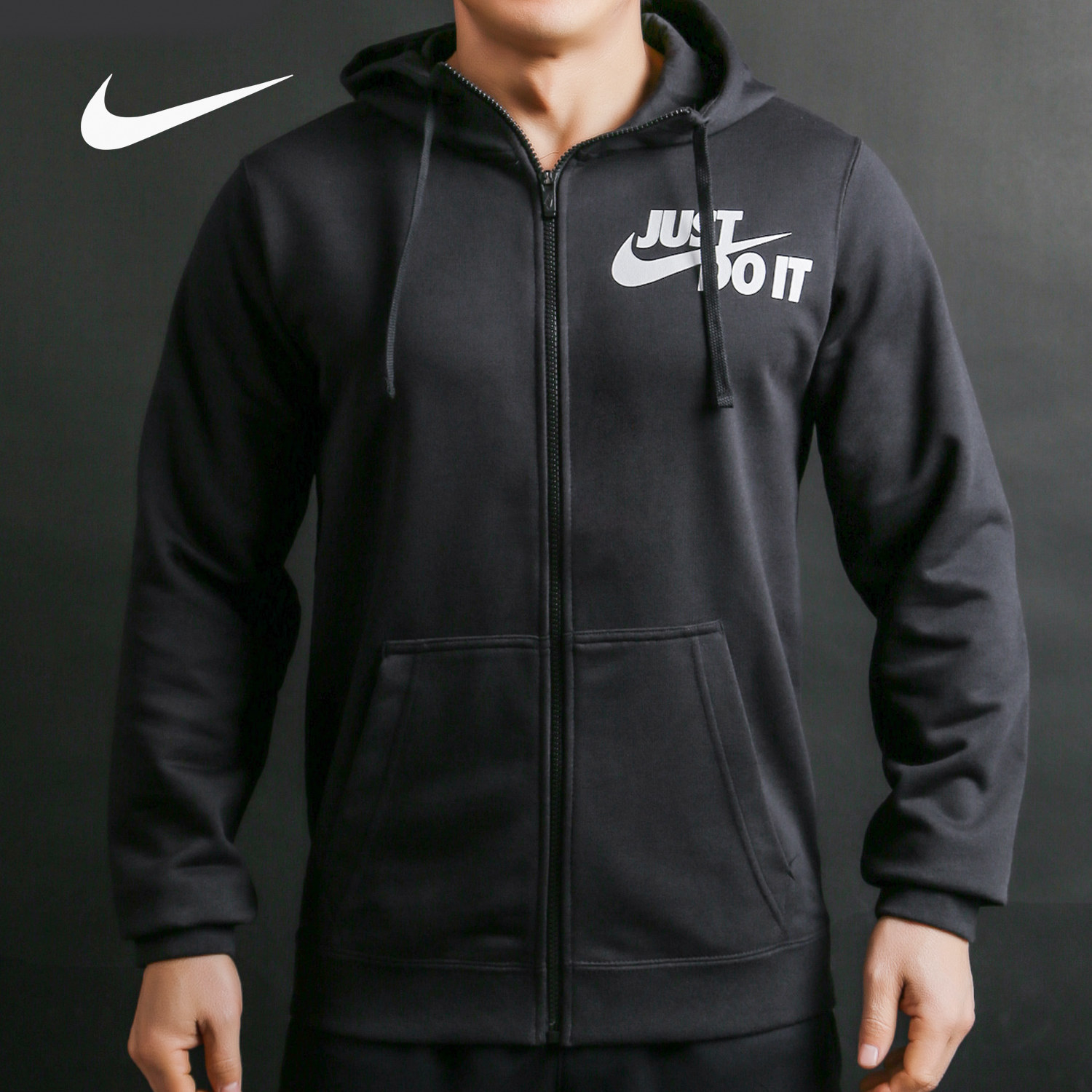 Nike/耐克正品外套男薄透气保暖舒适训练跑步休闲连帽夹克 AJ2332