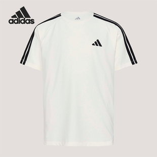 Adidas/阿迪达斯正品夏季儿童透气圆领日常运动轻盈短袖T恤KY8365