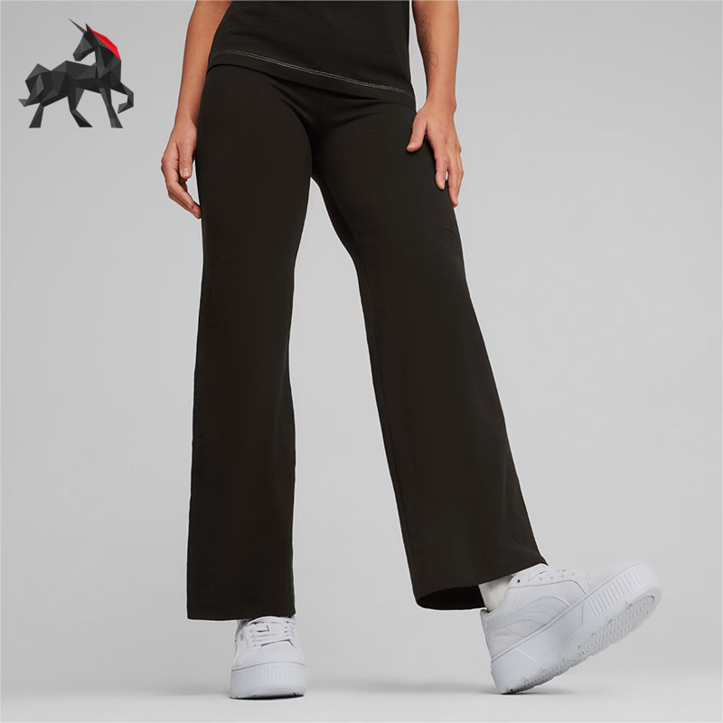 Puma/彪马正品女士简约直筒紧身透气时尚休闲长裤680405-01