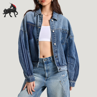 Adidas/阿迪达斯正品三叶草DENIMJACKET新款经典女夹克外套KR5042