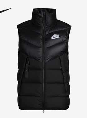 Nike/耐克官方正品立领男子运动休闲拼接保暖羽绒马甲 DV0757-010
