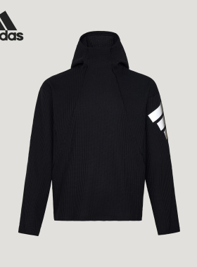 Adidas/阿迪达斯正品FutureStyle新款男黑色经典连帽卫衣KU5293