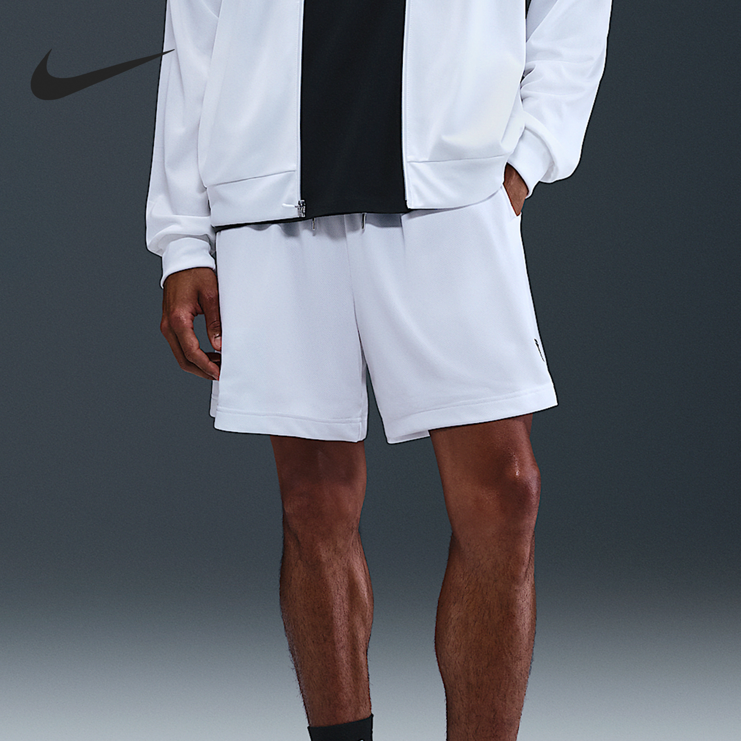 Nike/耐克官方正品2025男士刺绣运动舒适透气篮球短裤HJ8103-100