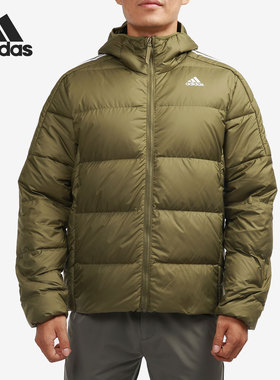 Adidas/阿迪达斯正品男子冬季户外保暖鸭绒连帽运动羽绒服 GT9138