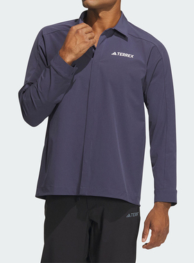 Adidas/阿迪达斯正品AERORDY SHIRT 户外男士长袖衬衣IP0733