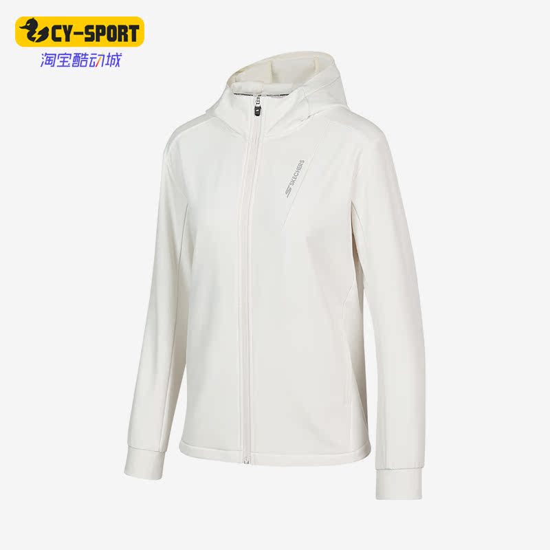 Skechers/斯凯奇正品新款女子加绒针织运动休闲连帽外套P421W081