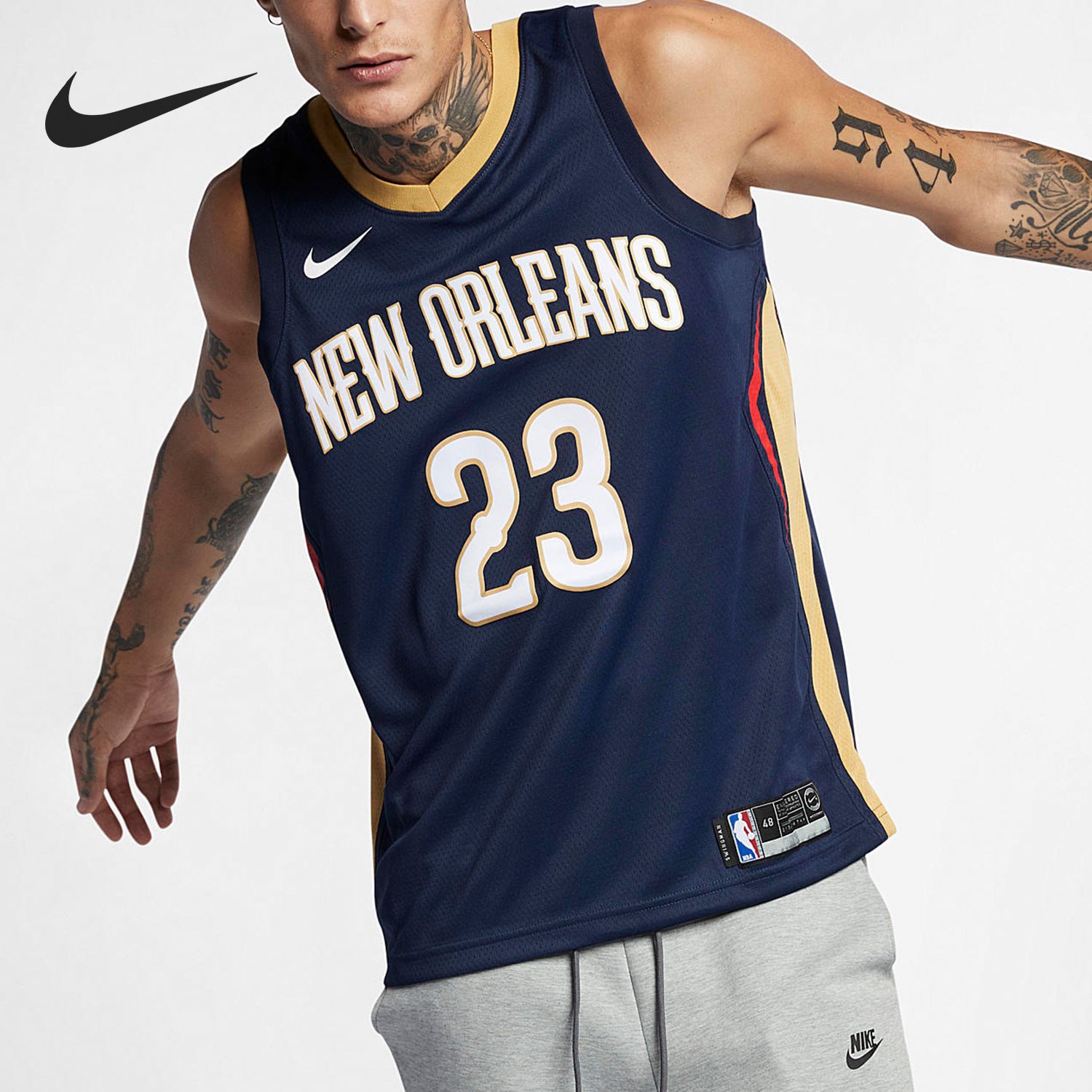 Nike/耐克官方正品夏季男士透气篮球运动训练无袖背心864493-419