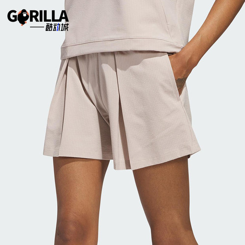 Adidas/阿迪达斯正品SHORTS女士高尔夫透气经典中腰短裤JC9233