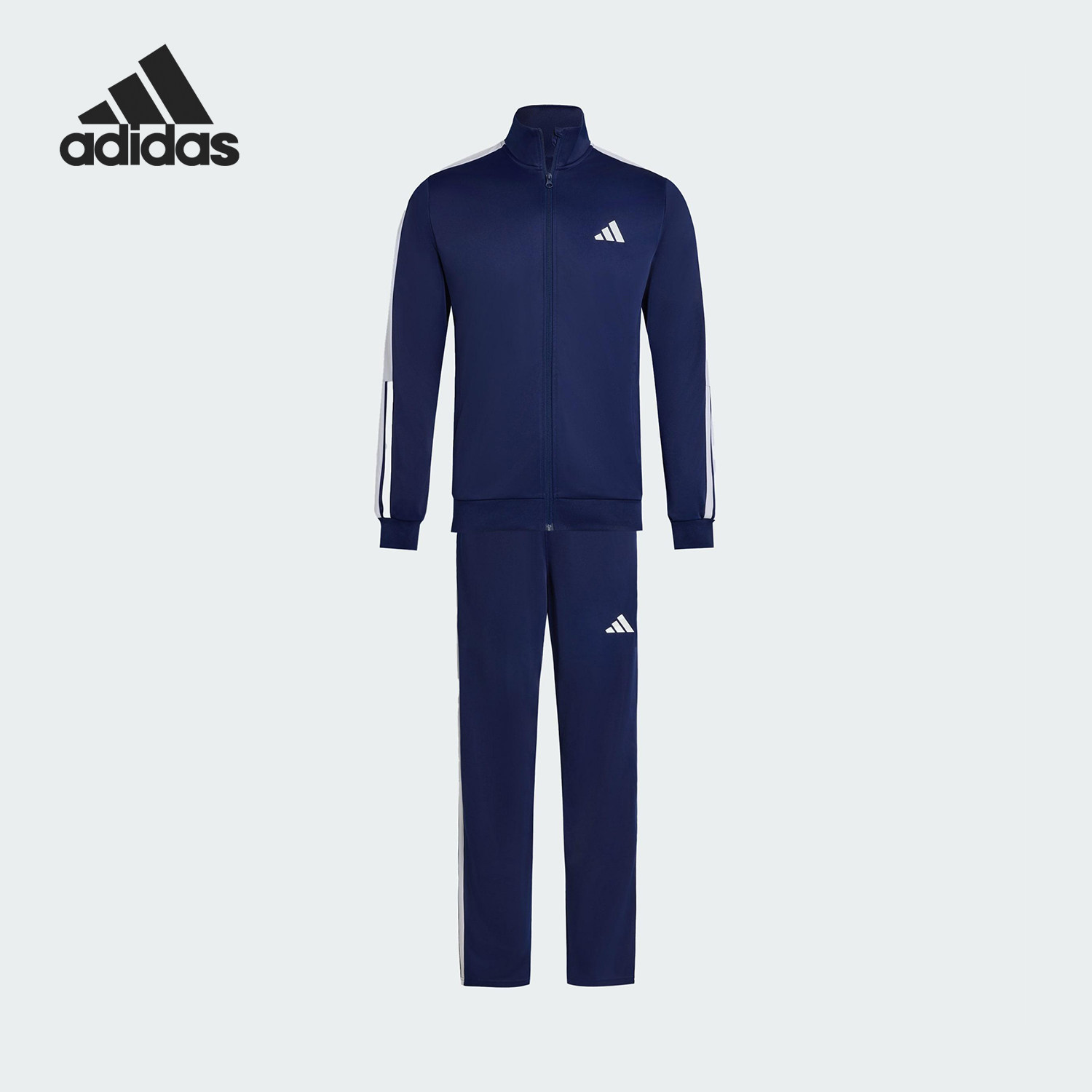 Adidas/阿迪达斯官方正品2026春季款男女立领直筒运动套装KC6985