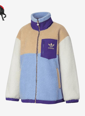 Adidas/阿迪达斯正品三叶草女子仿羊羔绒保暖休闲外套IN0987