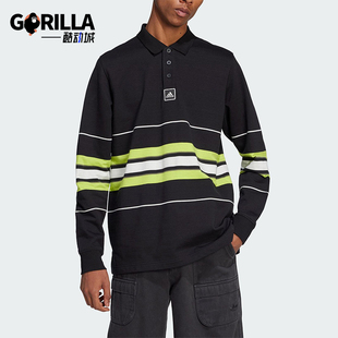 条纹休闲翻领运动POLO衫 Adidas 男士 阿迪达斯正品 JD5391 新款