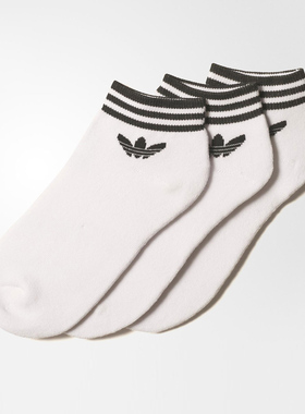 Adidas/阿迪达斯正品三叶草运动男女通用透气袜三双装AZ6288