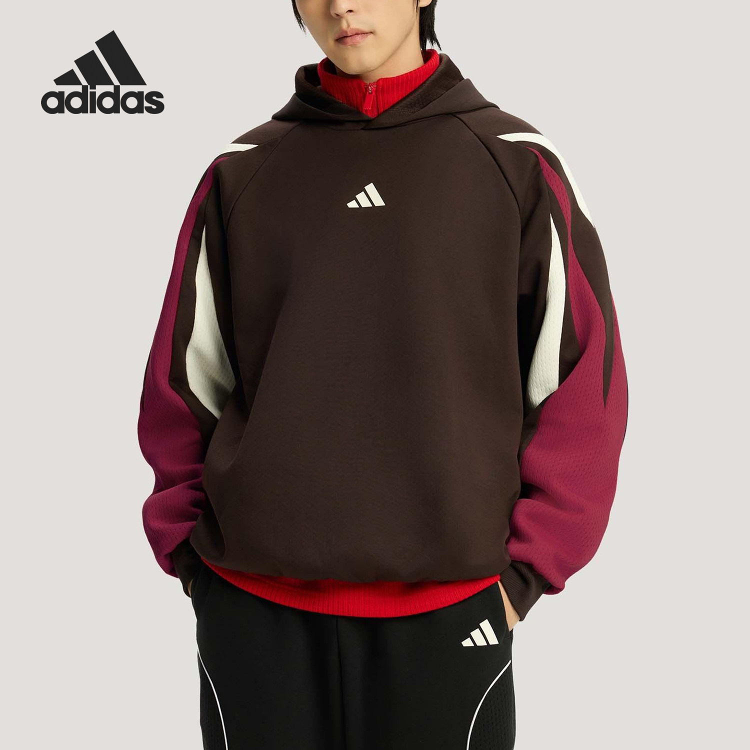Adidas/阿迪达斯官方正品春秋男士新年款篮球卫衣套头衫KT0619
