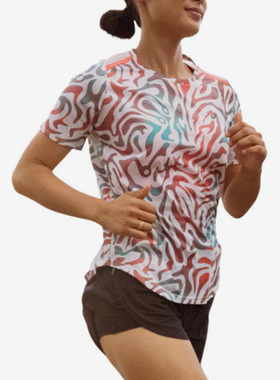 Asics/亚瑟士正品2025新款女子印花休闲运动短袖T恤2012D225-200