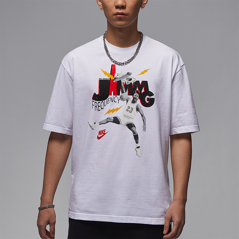 Nike/耐克正品JORDAN男士针织宽松圆领休闲运动短袖HJ2930-100