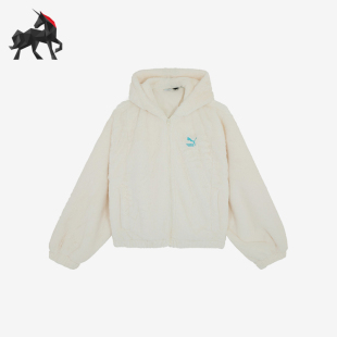 Puma/彪马秋女士仿羔羊绒短款经典户外保暖外套625194-65