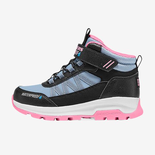 Skechers斯凯奇正品大童抗寒防滑耐磨中筒圆头雪地靴303493L-BKLP