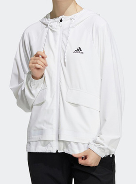 Adidas/阿迪达斯正品新款春秋运动女子连帽夹克外套H07382