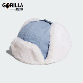 护耳帽IA8907 三叶草男女毛绒格纹运动经典 Adidas 阿迪达斯正品