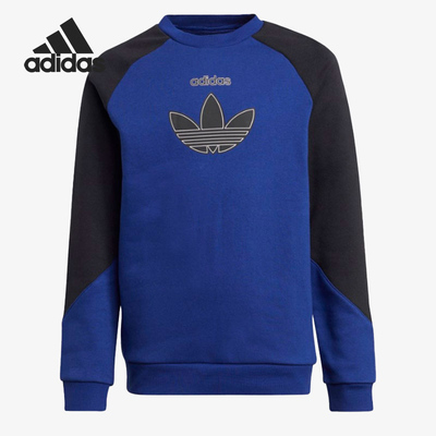 阿迪达斯三叶草大童圆领套头卫衣