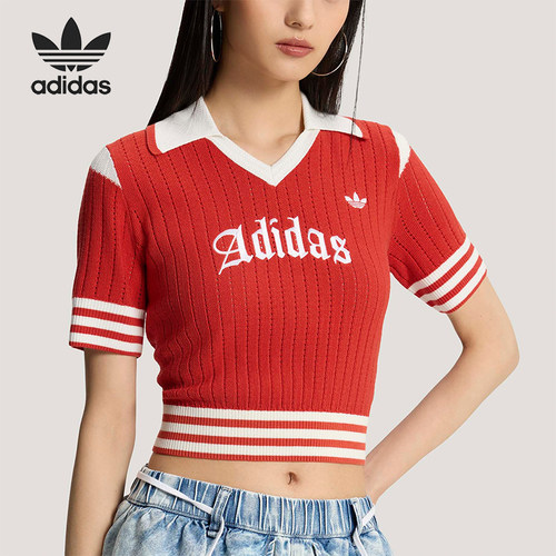 Adidas/阿迪达斯正品三叶草女士修身经典时尚针织POLO衫KT3048