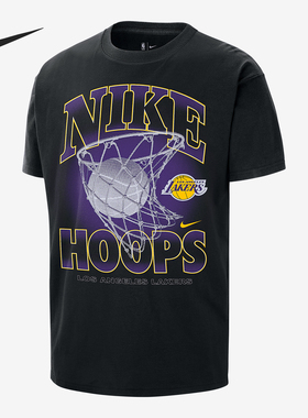 Nike/耐克官方正品Courtside男士宽松针织图案篮球T恤HQ1282-010