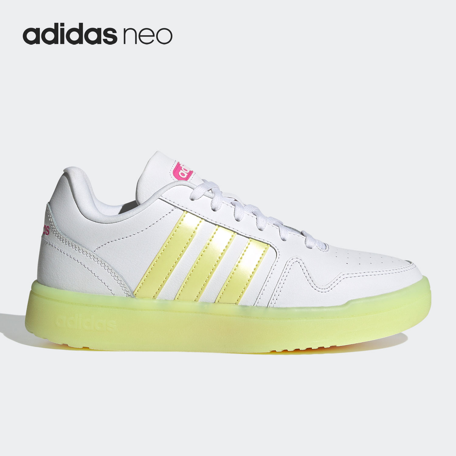 adidas/阿迪达斯官方正品neo女子透明果冻底休闲鞋透气板鞋gy7544