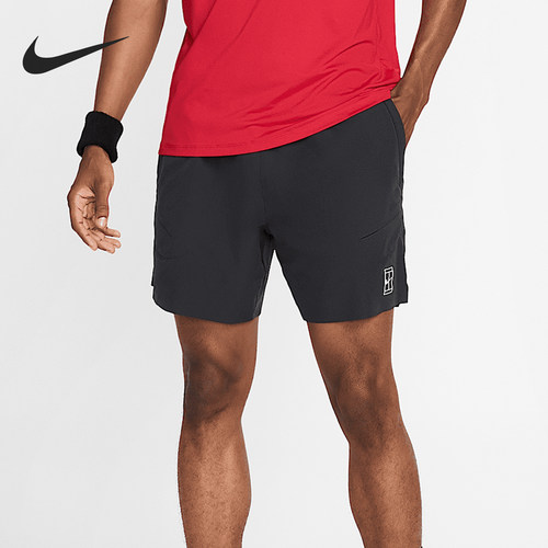 Nike/耐克正品2025男士运动透气松紧腰网球短裤FZ6913-010