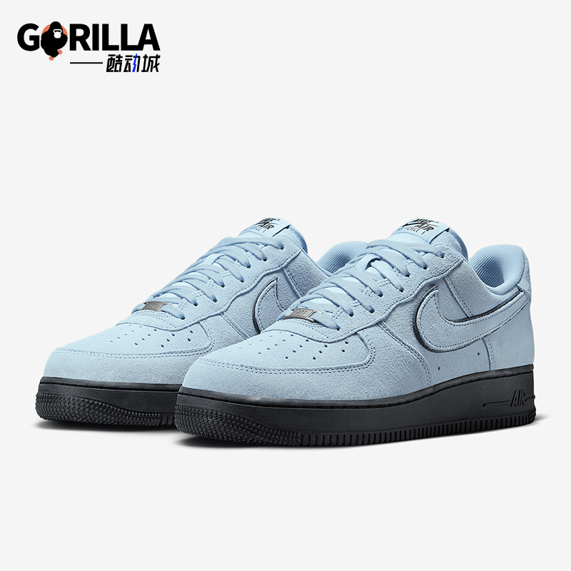 Nike/耐克正品Air Force 1男士翻毛皮经典透气休闲板鞋HQ1966-400
