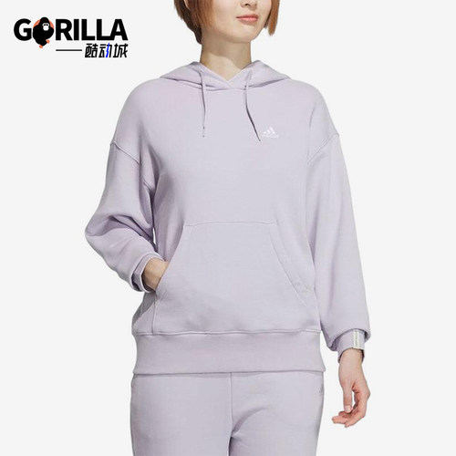 Adidas/阿迪达斯正品女士保暖日常连帽长袖卫衣套头衫JF1402