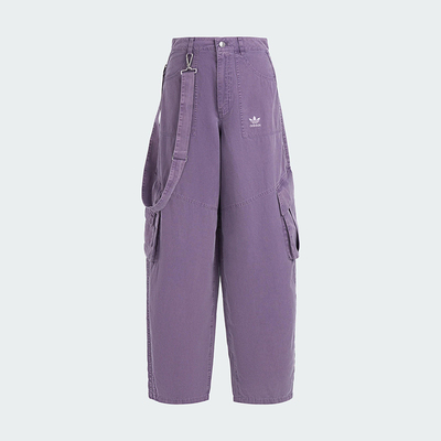 Adidas/阿迪达斯正品三叶草女士经典工装宽松日常梭织长裤KH1179